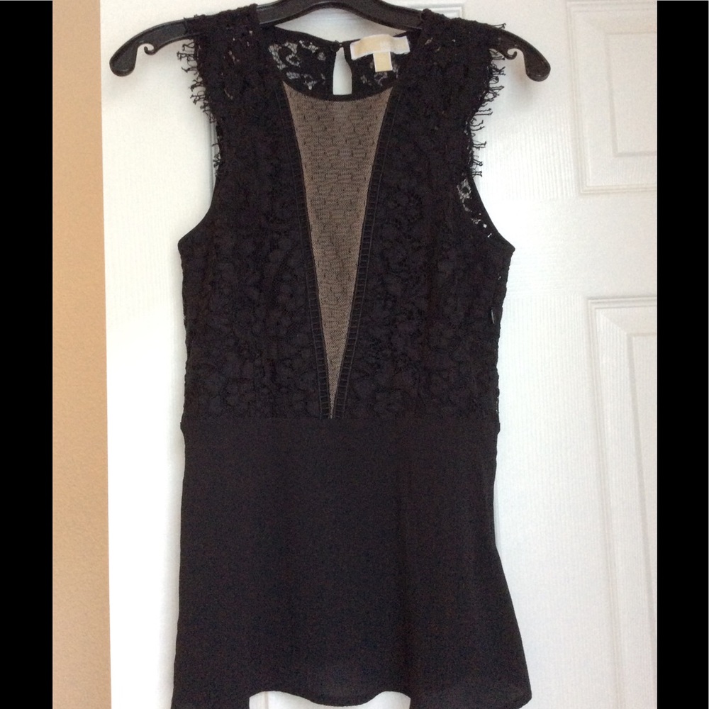 Michael Kors black lace blouse worn once 00