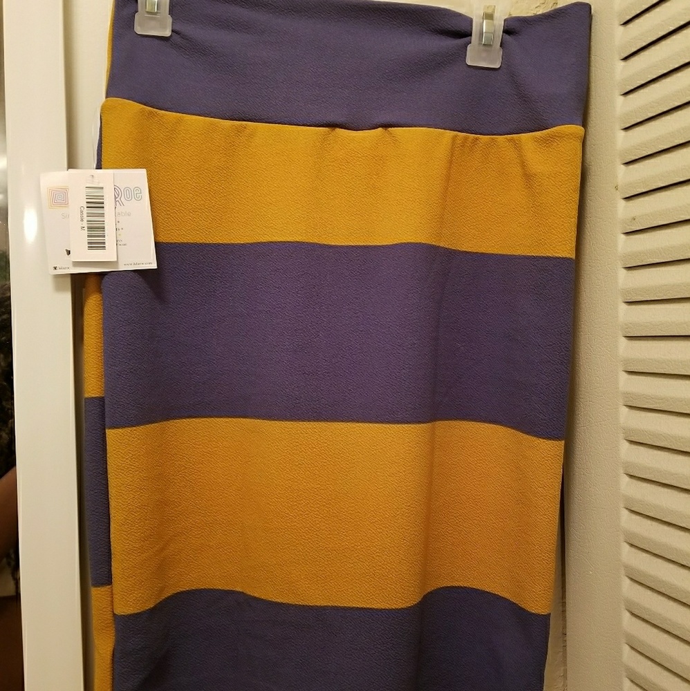 Lularoe Cassie - Blue and Gold