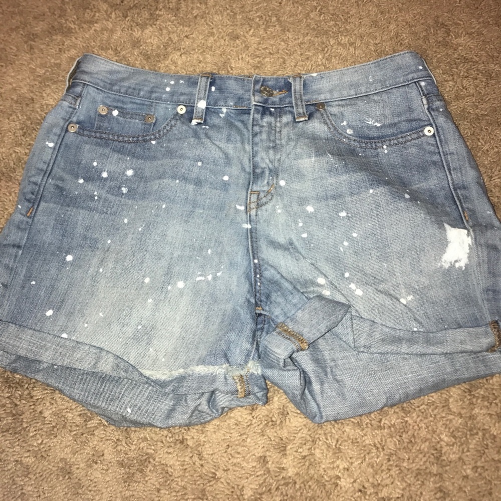 MADEWELL DEMIN splatter paint shorts