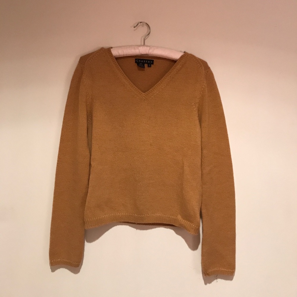 Stunning fall orange sweater 100% llama