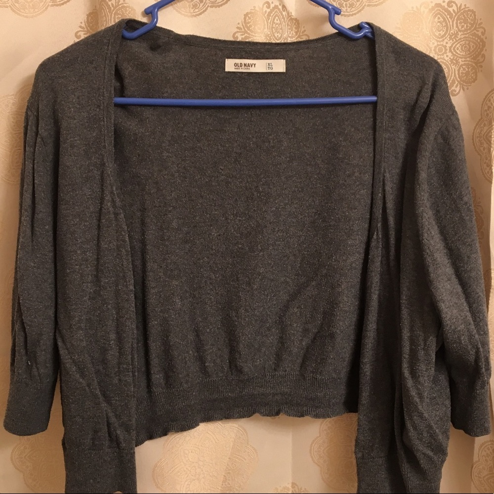 Old Navy cropped open front cardigan