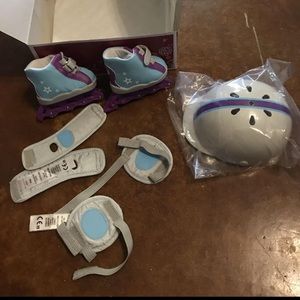 American girl new in box skating set