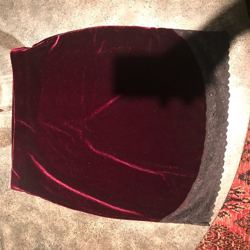 Burgundy soft skirt from urban outfitters