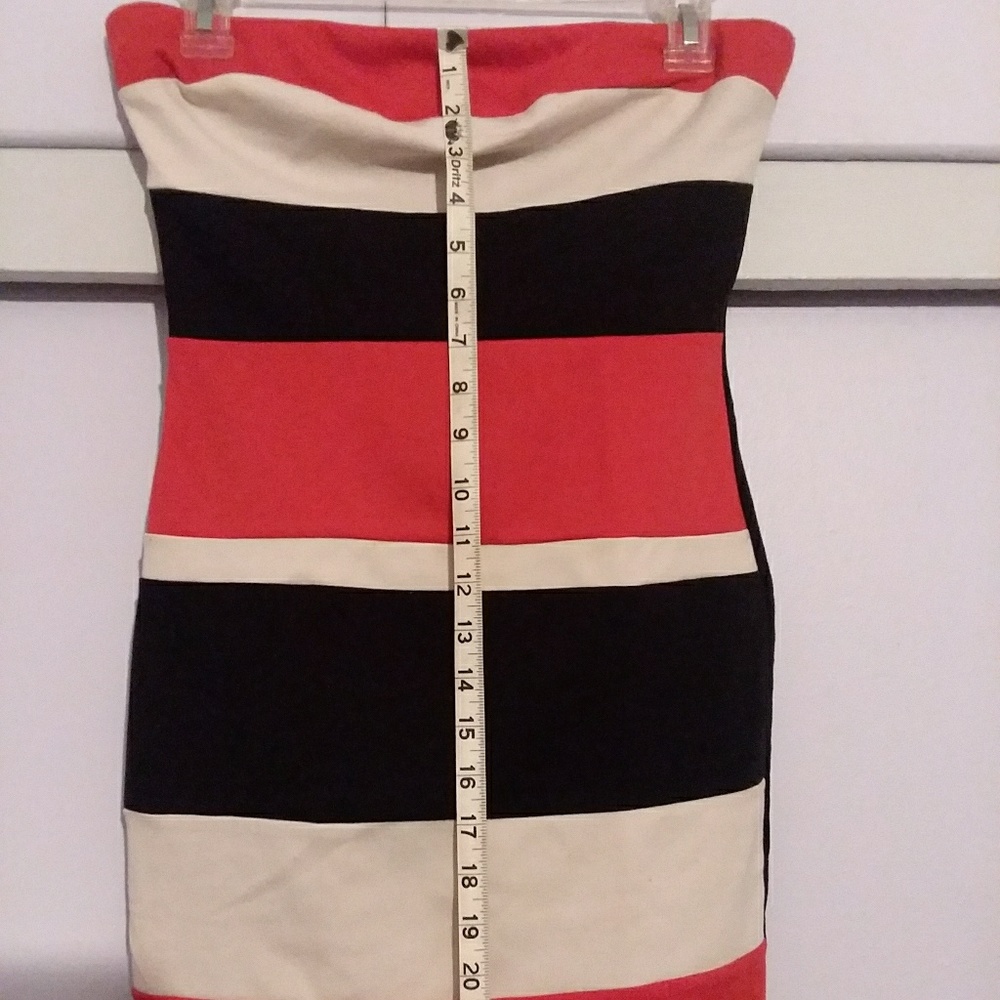 NOT FOR SALE (DONATED)  Red, Cream and Black Dress