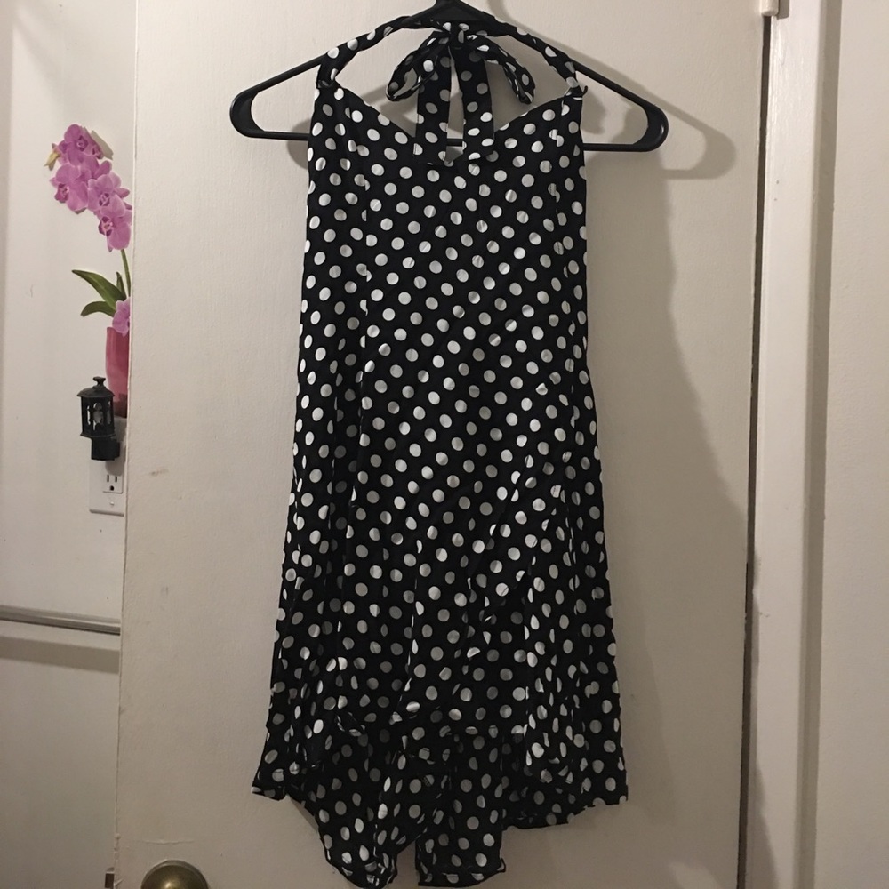 ♡ B&W Polka Dot Playsuit (never worn) ♡