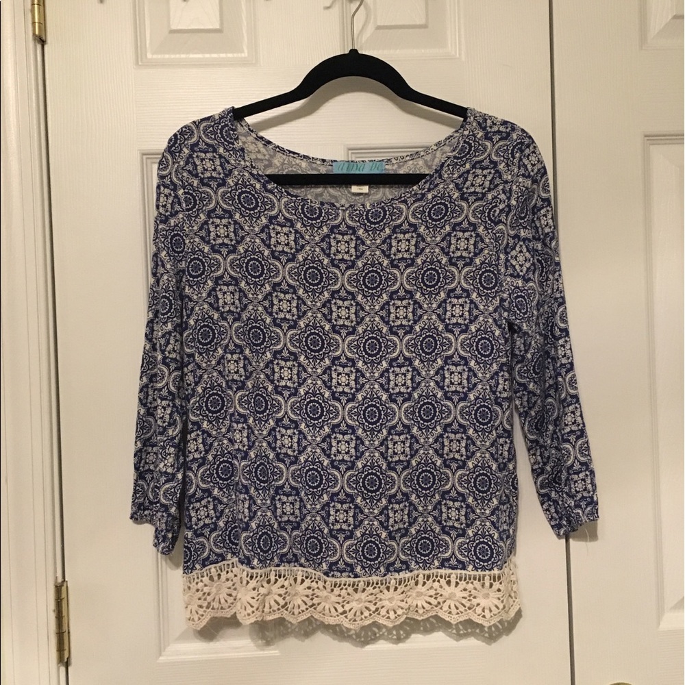 Francesca's Patterned Blouse