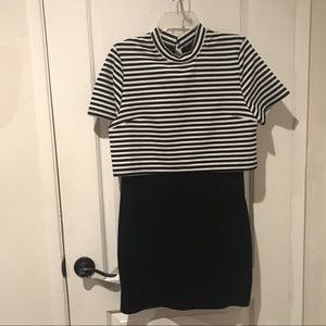 Striped two piece dress