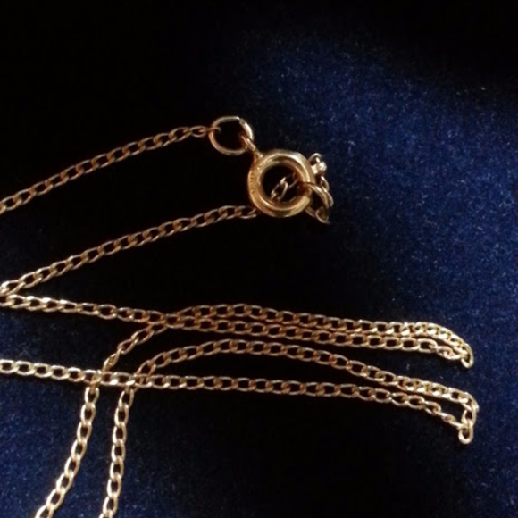 Delicate natural pearl & diamond necklace, vintage - Picture 4 of 5