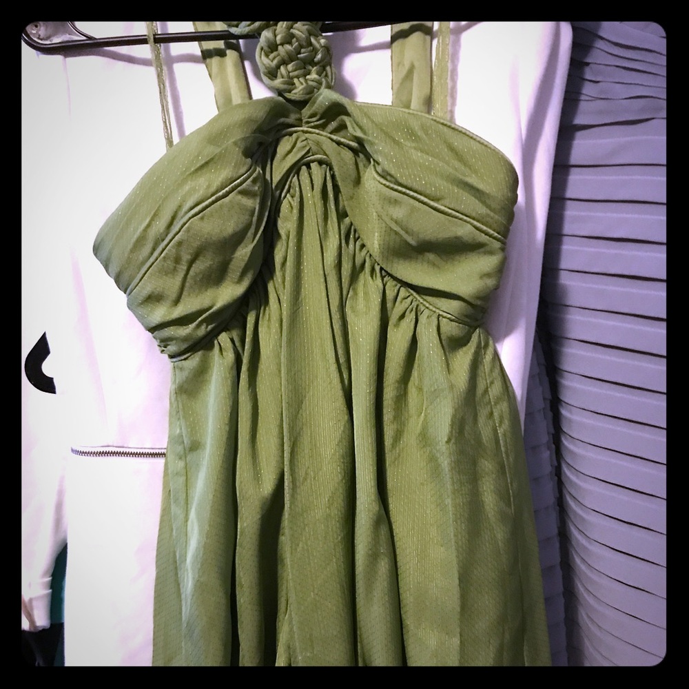 Olive green gorgeous bcbg dress