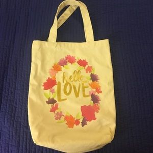 Hello Love Canvas Tote Bag