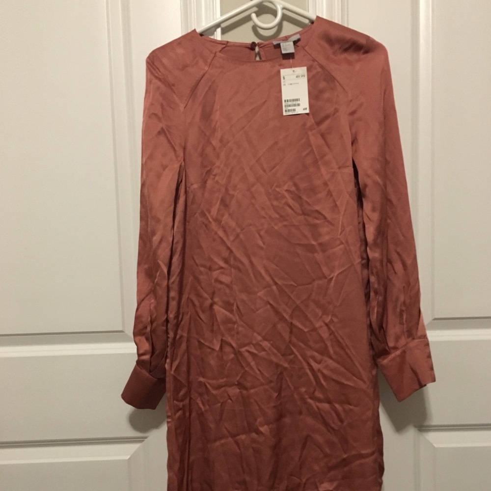Rusty Coral Long Sleeve Dress