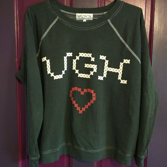 Wildfox "UGH ❤️" Sweatshirt/Jumper - Picture 3 of 7