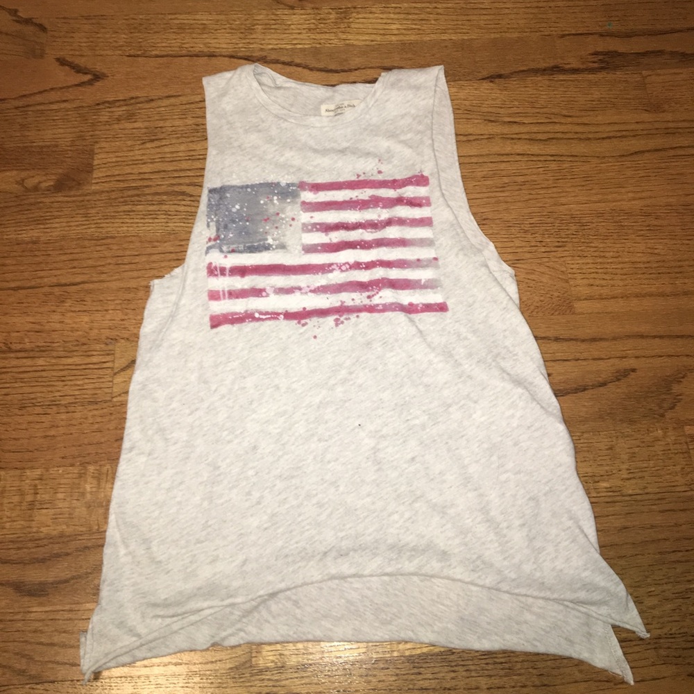 Muscle Tank American Flag Abercrombie and Fitch