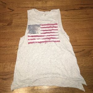 Muscle Tank American Flag Abercrombie and Fitch