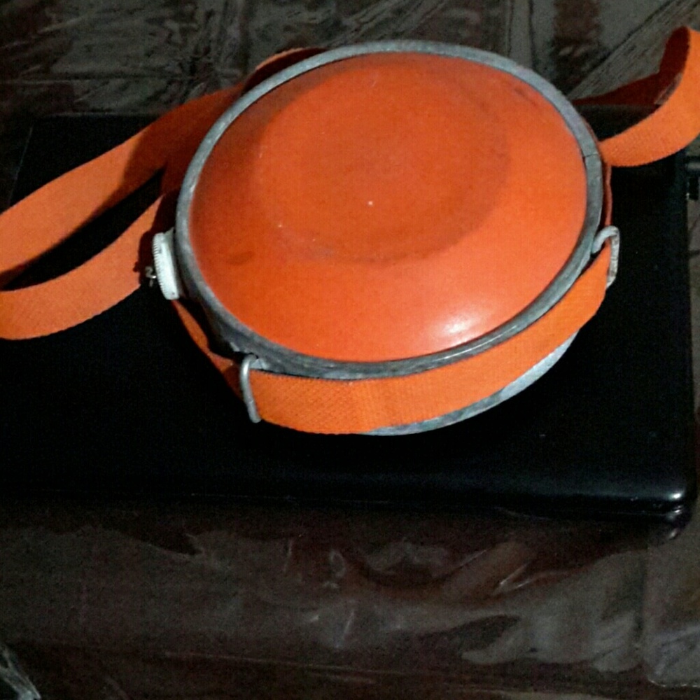 Vintage orange canteen.