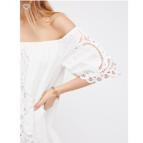 Free People Battenburg Off-The-Shoulder Mini Dress - Picture 3 of 4