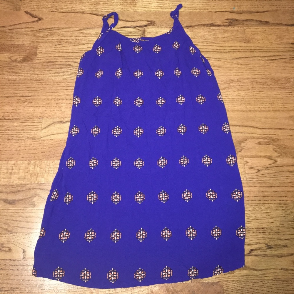 Navy Blue Patterned Dress