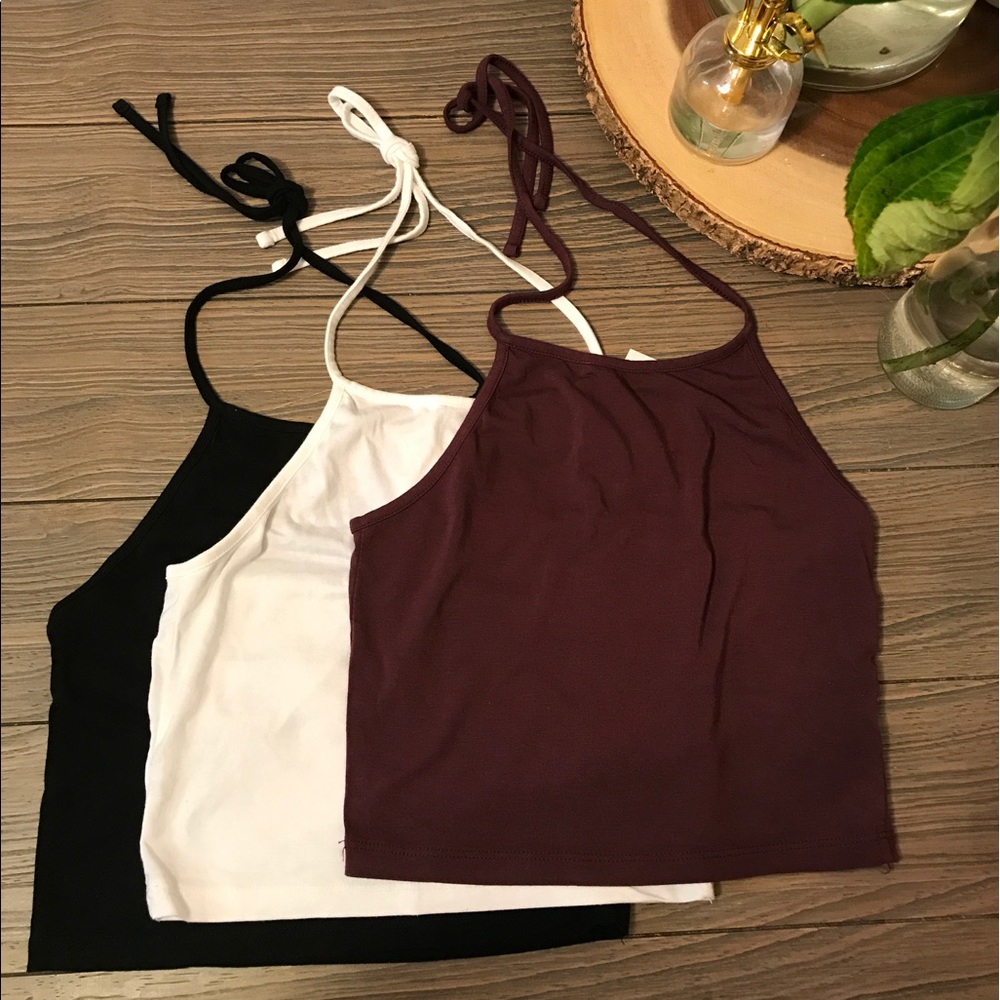 Brandy Melville Basic Halter (set of 3)