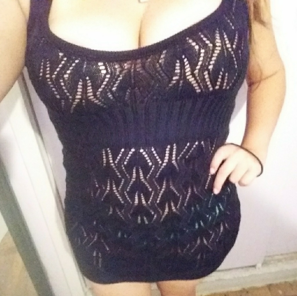 NOT FOR SALE (DONATED)      Knitted cover up dress
