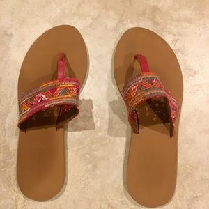 Colorful geometric sandals