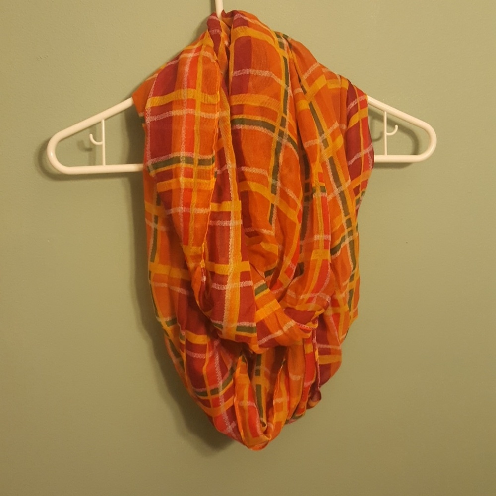 Soft Plaid Fall Infinity Scarf