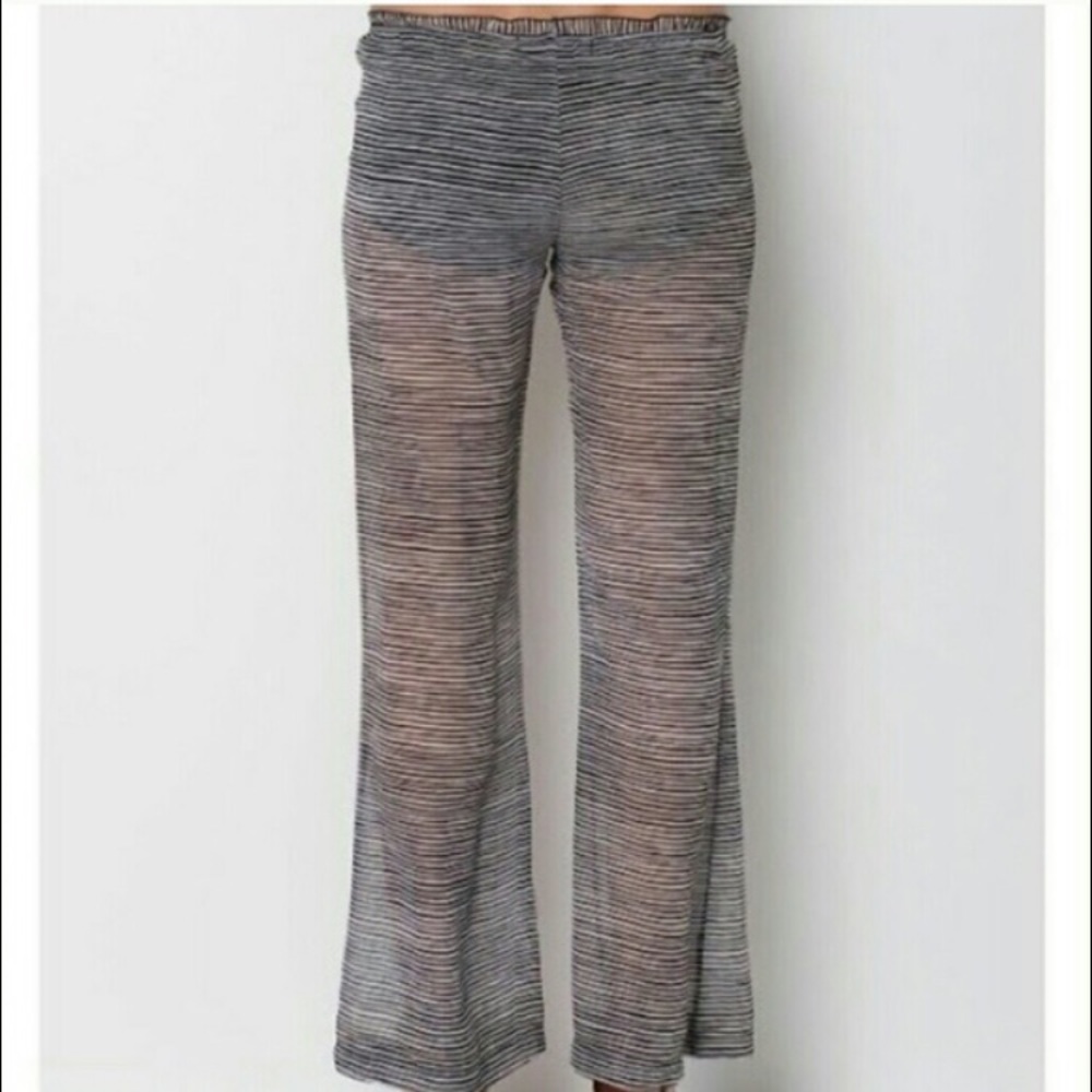 For love and lemons striped sheer flare pants