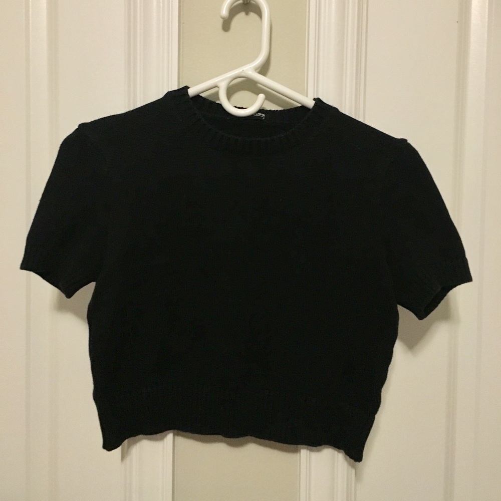 Cropped Short Sleeve American Apparel Sweater