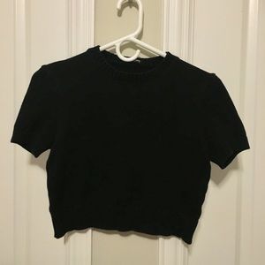 Cropped Short Sleeve American Apparel Sweater