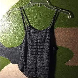Grey/black stripe halter