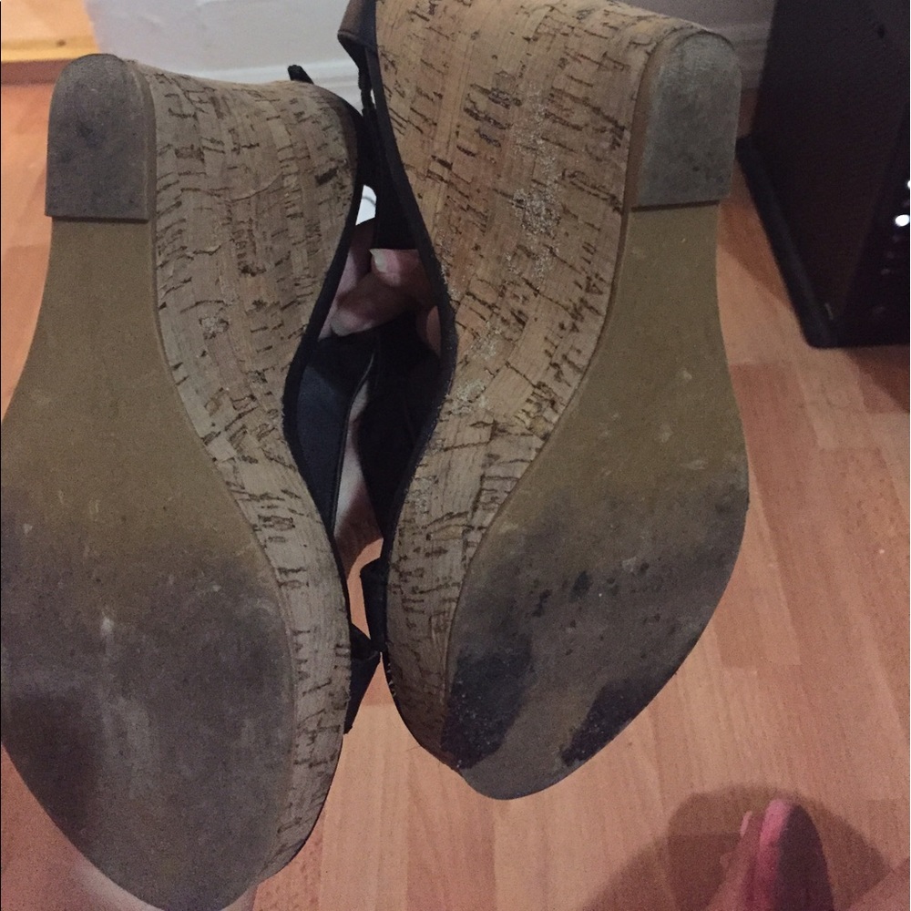 Steve Madden Illiad Black Wedges 8.0 - Picture 3 of 4