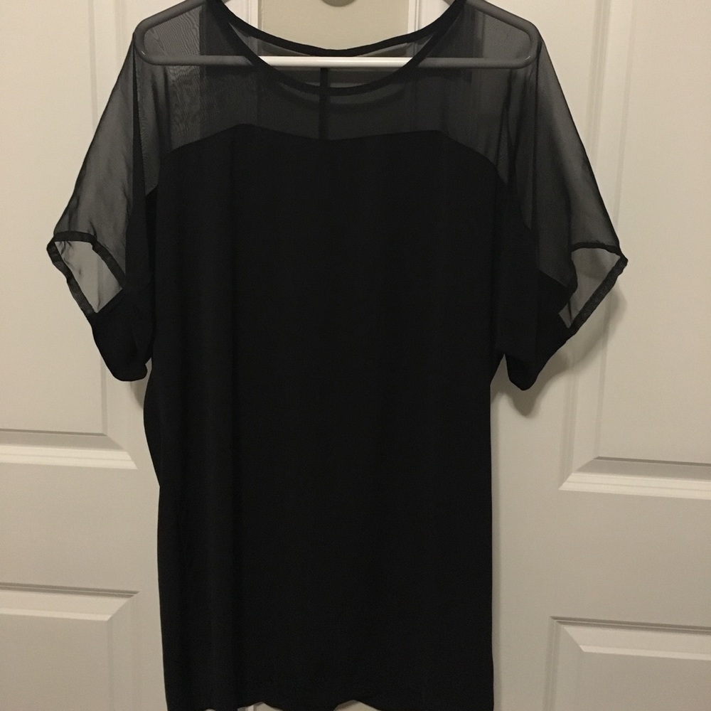Silence + Noise Mesh Top Short Sleeve UO Dress