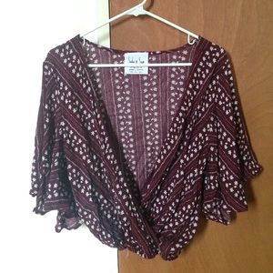 Burgundy blouse