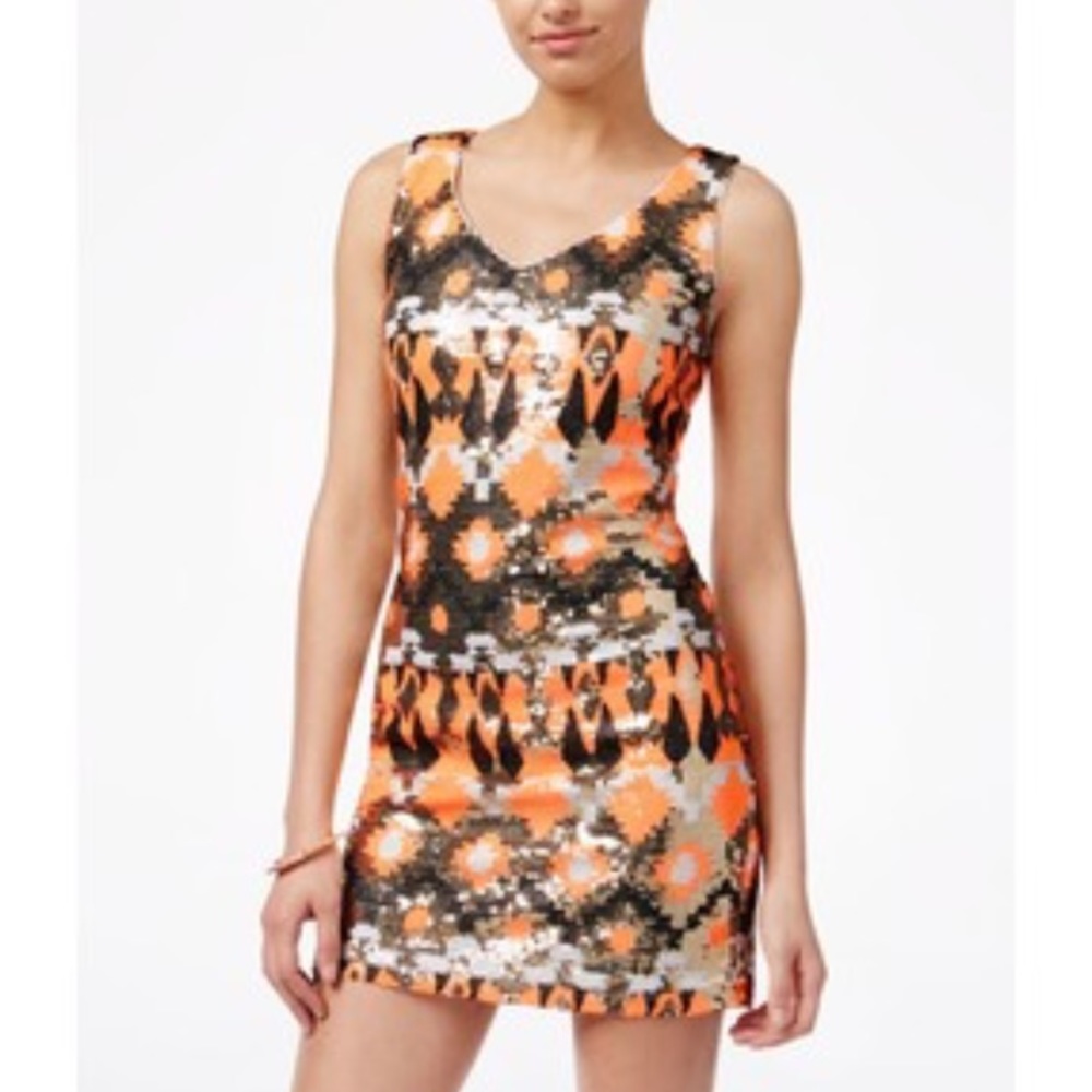 Crystal Dolls Junior Sequin Bodycon dress.