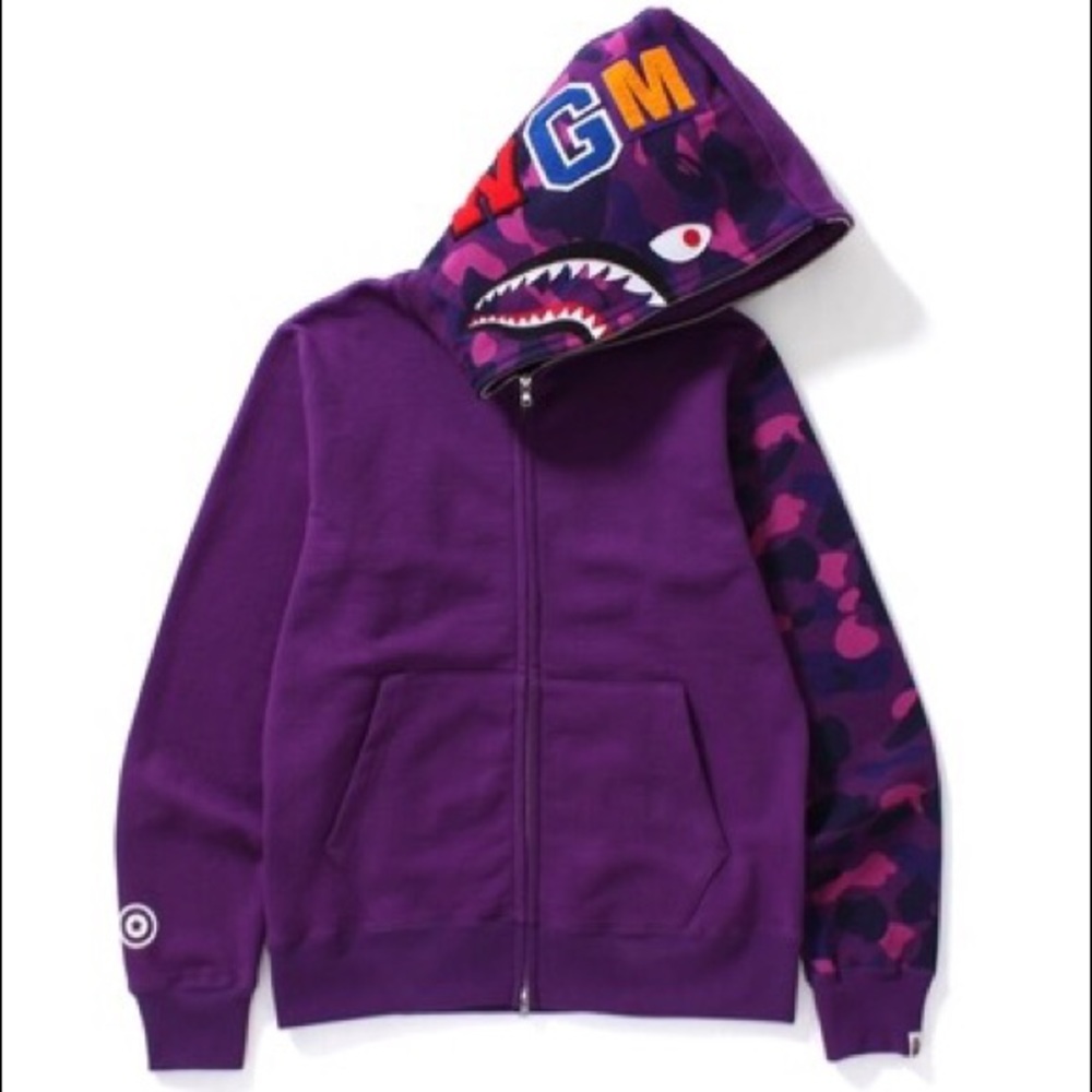 bape full zip hoodie