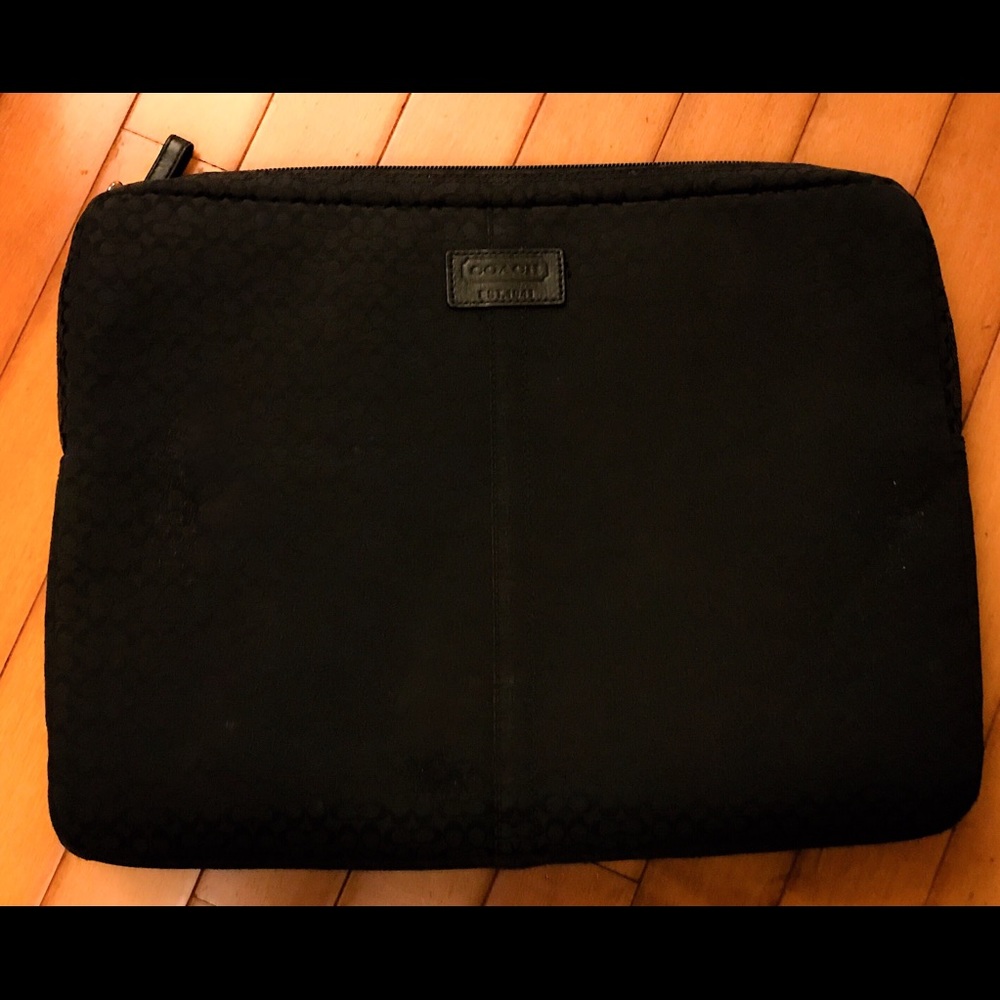 Coach signature laptop case.