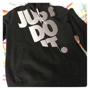 A black Nike 'just do it' sweatshirt