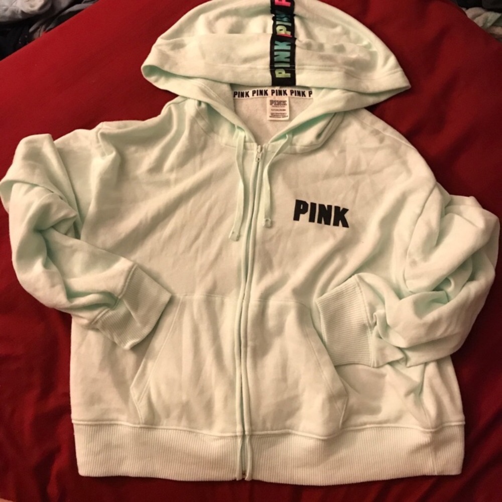 PINK zip-up sweater