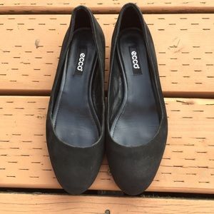 Soft leather Ecco flats, very comfortable