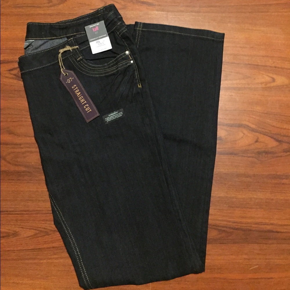 NWT Dorothy Perkins Dark Denim Jeans 18 Tall