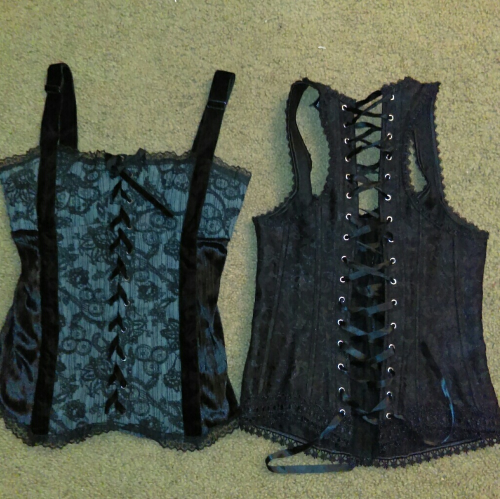 Two Cute Corsets Goth Gothic size Xs s