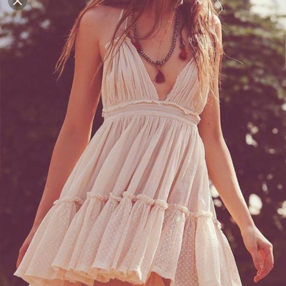 ⭐️Sand color summer boho backless dress - Picture 3 of 7