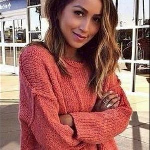 Oversized Coral Sweater