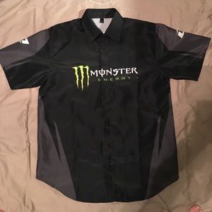 Monster Energy Drink Racing Button Up