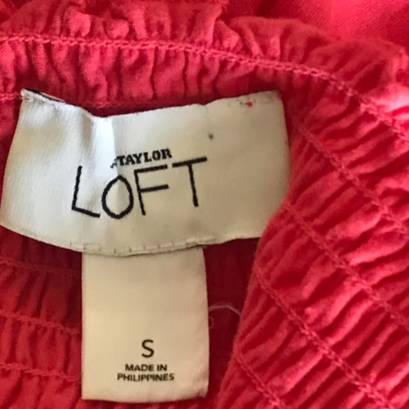 Ann Taylor Loft Red Summer Dress Small - Picture 3 of 3