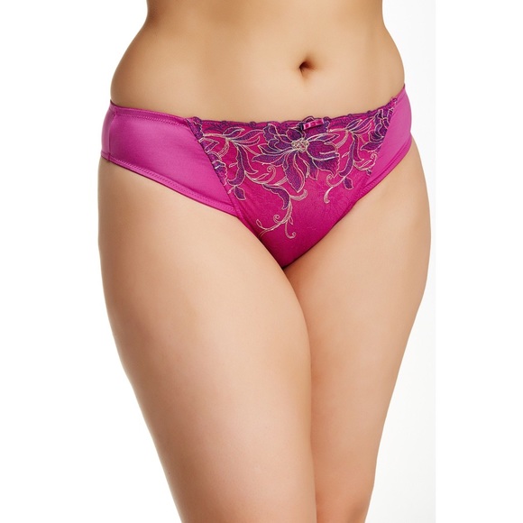 CURVY COUTURE Exotic Allure Tanga in Fuchsia 14/16 - Picture 2 of 6