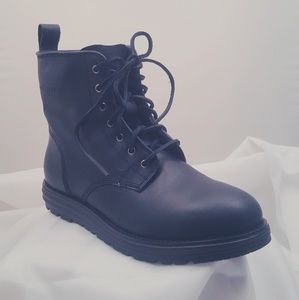 Cole Haan Black Lace Up Boots