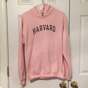 Pink Harvard hoodie