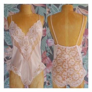 Tops - Vintage Pink Lace One Piece Tops - Vintage Pink Lace One Piece