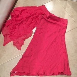 Bebe hot pink one shoulder dress