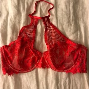 Victoria's Secret red high neck bra 36D